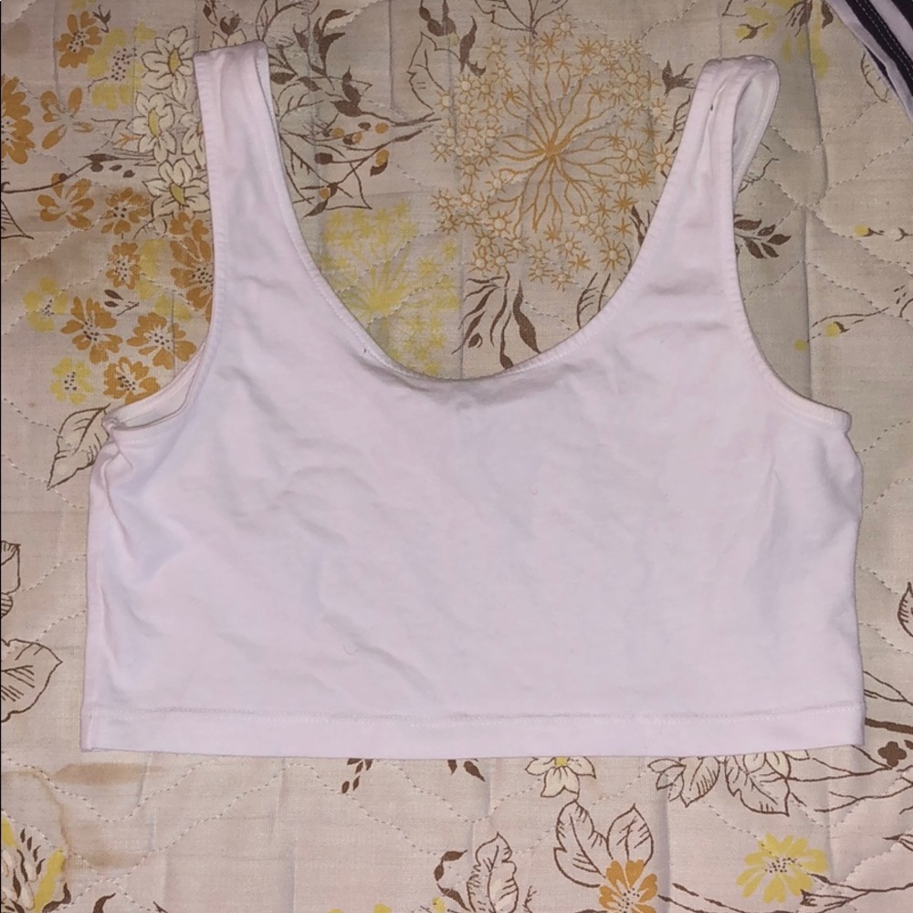 white crop top